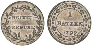 Suisse - République helvétique - 1 batzen 1799