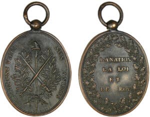 Médaille ovale de la période révolutionnaire