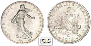 2 francs Semeuse 1914 C