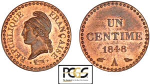 1 centime Dupré - 2ème république 1848 A (Paris)