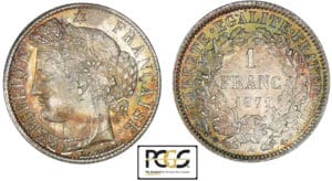 1 franc Cérès 1871 a (Paris)