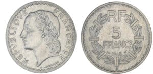 5 francs Lavrillier aluminium 1948 B