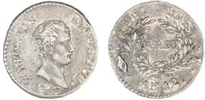 1/4 de franc Napoléon empereur - An 12 I (Limoges)