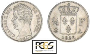 1/4 de franc Charles X - 1826 A (Paris)