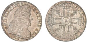 Louis XIV - Demi-écu aux 8 L - 1er type - 1691 K (Bordeaux)