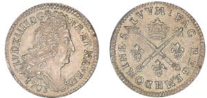 Louis XIV - 10 sols aux insignes - 1703 H (La Rochelle)