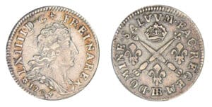 Louis XIV - 5 sols aux insignes - 1704 BB (Strasbourg)