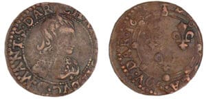 Charleville - Charles II de Gonzague - Double tournois 1639 - Frappe monnaie