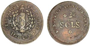 Siège de Mayence - 2 sols 1793 - An 2ème