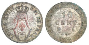 Louis XVIII - 10 centimes 1818 (Guyane)