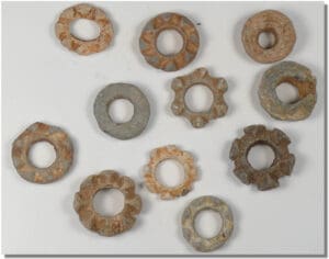 Lot de 11 rouelles en plomb