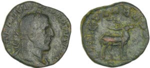 Philippe 1er - Sesterce (248, Rome) - Cerf