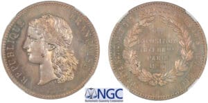 Médaille de l'exposition de 1890 en nickel