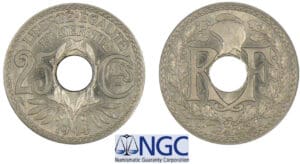 25 centimes Lindauer - Cmes souligné - 1914 - Piefort