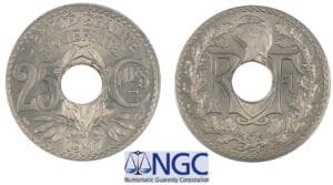 25 centimes Lindauer - Cmes souligné - 1917