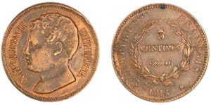 3 centimes Napoléon II 1816 - Essai
