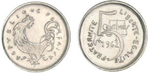 5 centimes - 2ème épreuve de Joly 1962