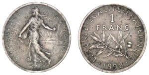1 franc Semeuse 1898 - Piéfort