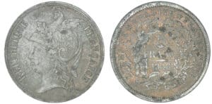 Deuxième république - 5 francs - Concours de Alard 1848 - Piéfort