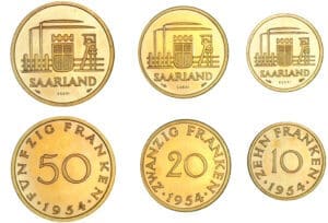 Sarre - Série de la 50 francs, 20 francs et 10 francs - 1954 Essai