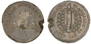 Siège de Mayence - 5 sols 1793 - An 2ème