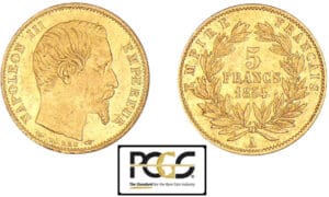 5 francs Napoléon III - petit module - 1854 A (Paris)