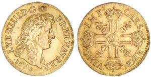 Louis XIV - Demi-louis d'or à la tête nue - 1670 A (Paris)