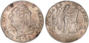 Ecu de 6 livres FRANCOIS 1792 B (Rouen)