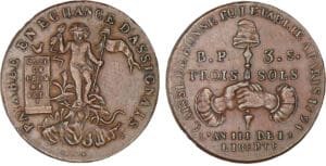 Caisse de bonne foi - Bon pour 3 sols 1791 / AN III