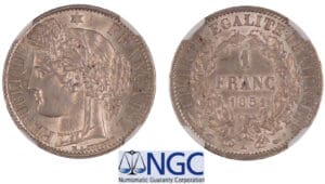 1 franc Cérès 1851 A (Paris)