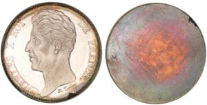 5 francs Charles X - 1er type non daté 1824 - Essai uniface