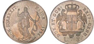 Italie - Ligure - 8 lires 1796