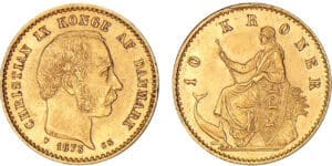 Danemark - Christian IX - 10 couronnes 1873
