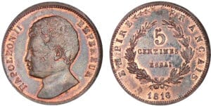 5 centimes Napoléon II 1816 - Essai