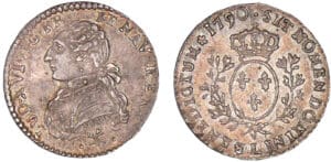 Louis XVI - Dixième d'écu au buste habillé - 1790 L (Bayonne) à l'effigie du demi-louis d'or