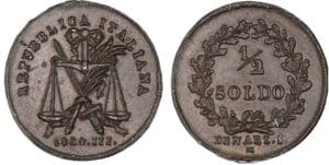 Italie - République italienne - 1/2 soldo 1804 (Milan) - Essai