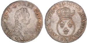 Louis XV - Ecu vertugadin - 1716 N (Montpellier)