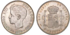 Espagne - Alphonso XIII - 5 pesetas 1898