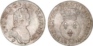 Louis XV - Ecu vertugadin - 1716 Z (Grenoble)