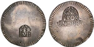 Espagne - Ferdinand VII - Siège de Girone - Duro de 5 pesetas 1808