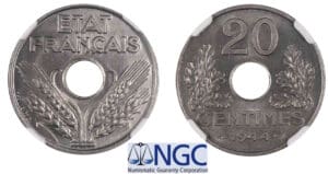 20 centimes fer 1944