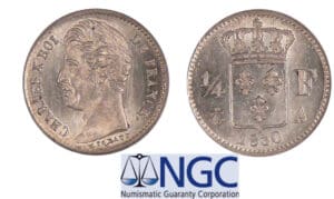 1/4 de franc Charles X - 1830 A (Paris)