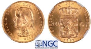 Pays-Bas - Wilhelmina Ier - 10 gulden 1897