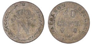 10 centimes Napoléon Ier 1810 Q (Perpignan)