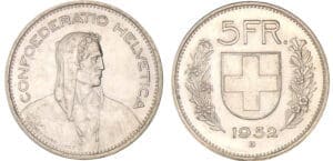 Suisse - 5 francs 1952