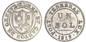 Suisse - Genève - 1 sol 1819
