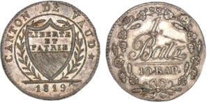 Suisse - Vaud - 1 batzen 1819