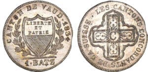 Suisse - Vaud - 1 batzen 1834