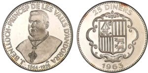 Andorre - 25 diners 1963