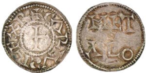 Poitou - Immobilisation Charles II Le Chauve - Denier (Melle)